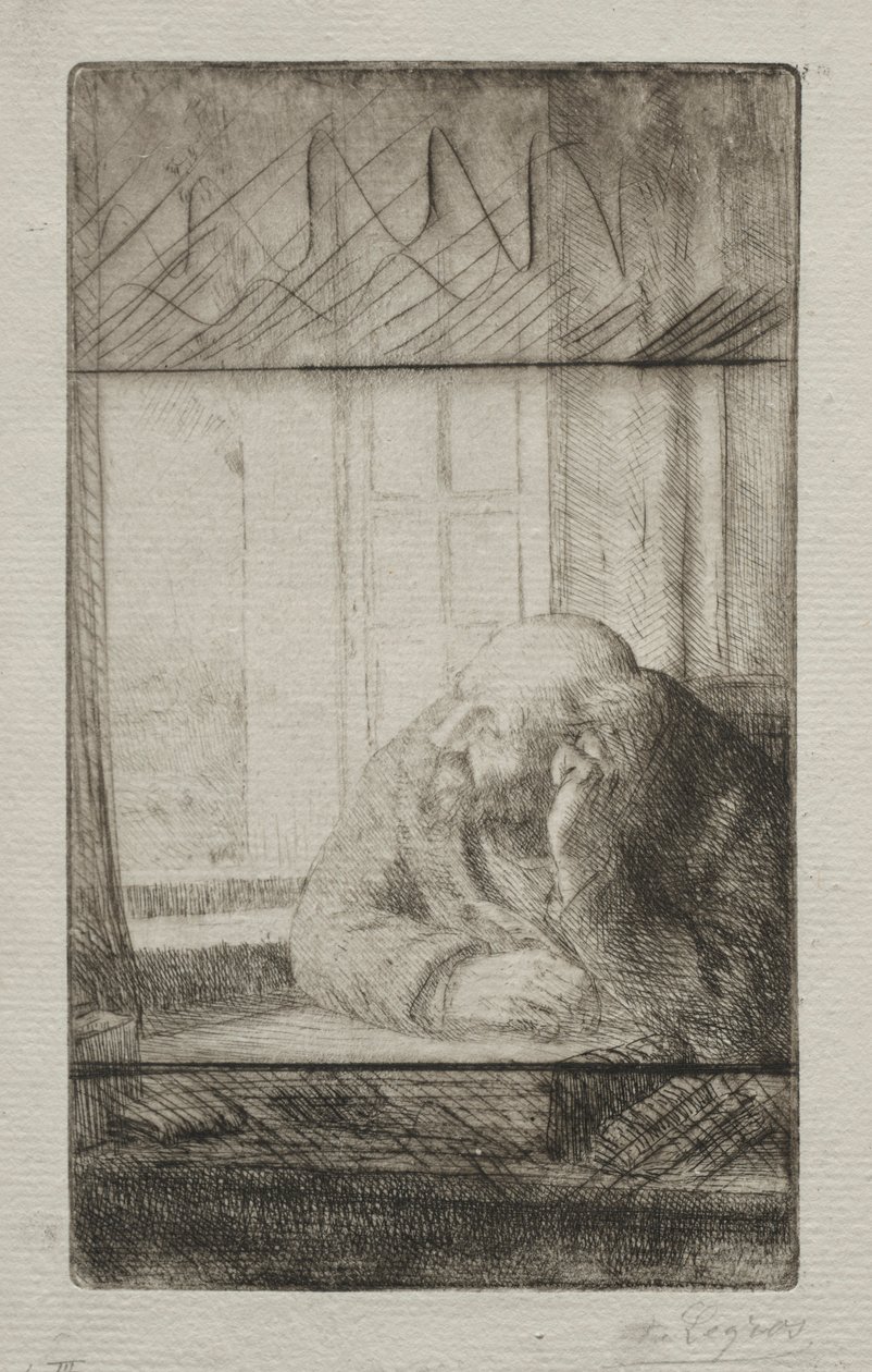Večer u okna. od Alphonse Legros