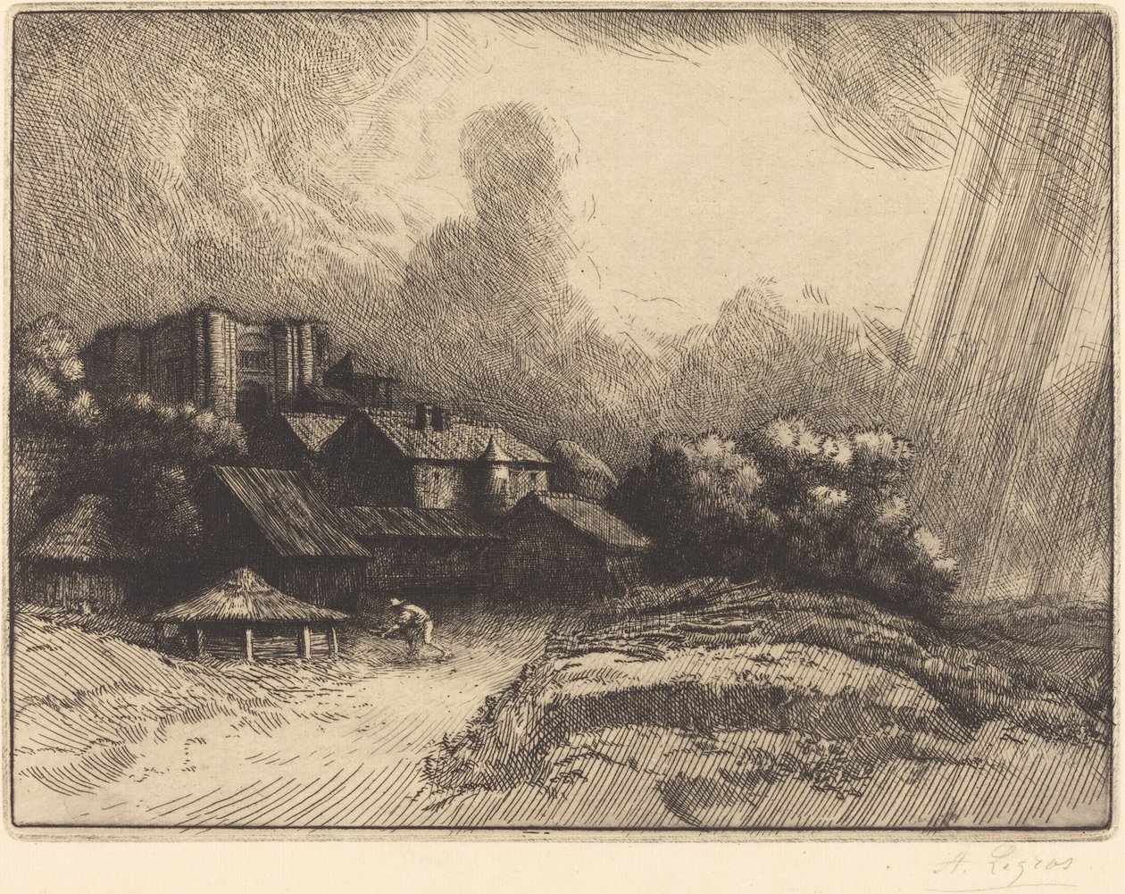Farma u kláštera od Alphonse Legros