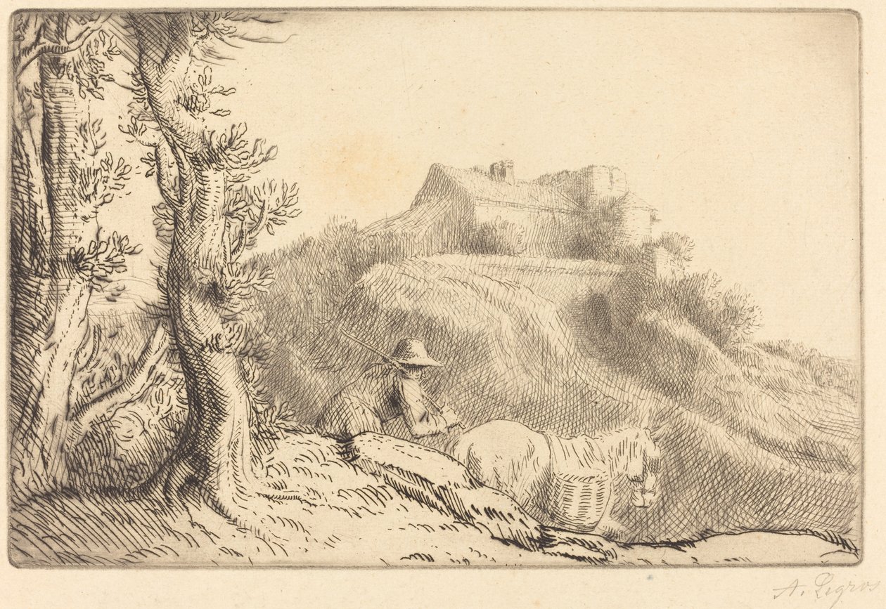 Farma na kopci od Alphonse Legros