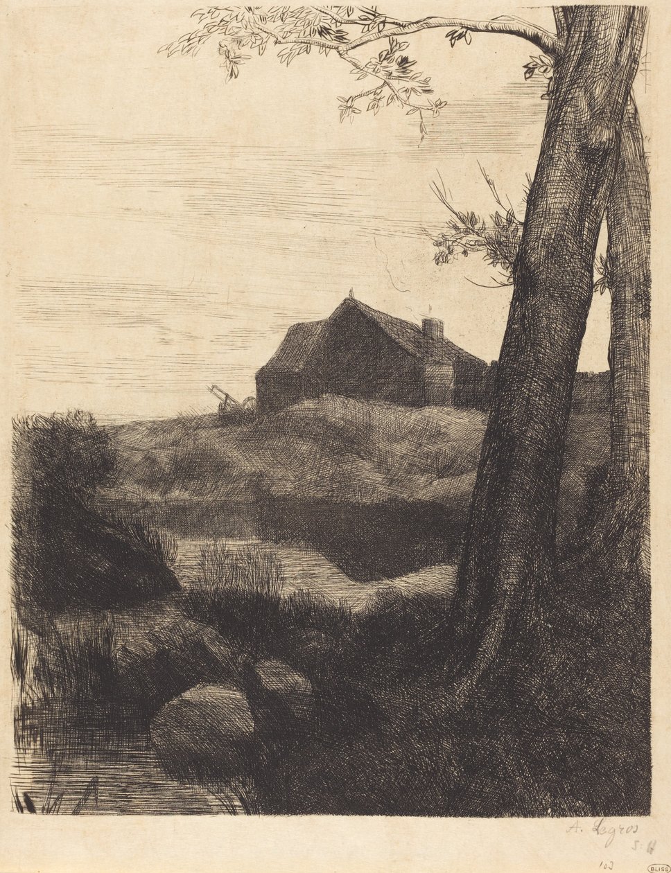 Farma s velkým stromem od Alphonse Legros