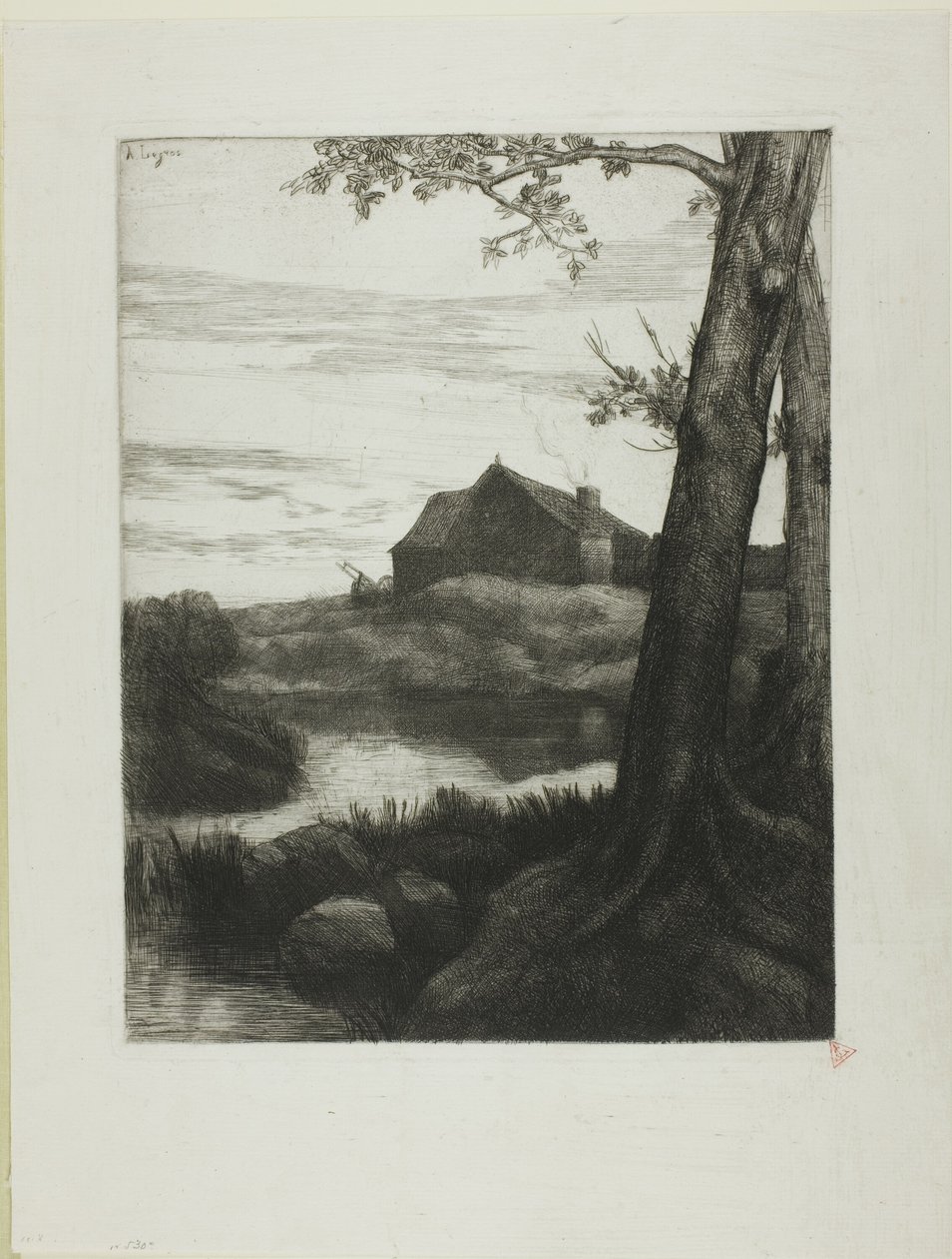 Farma s velkým stromem od Alphonse Legros