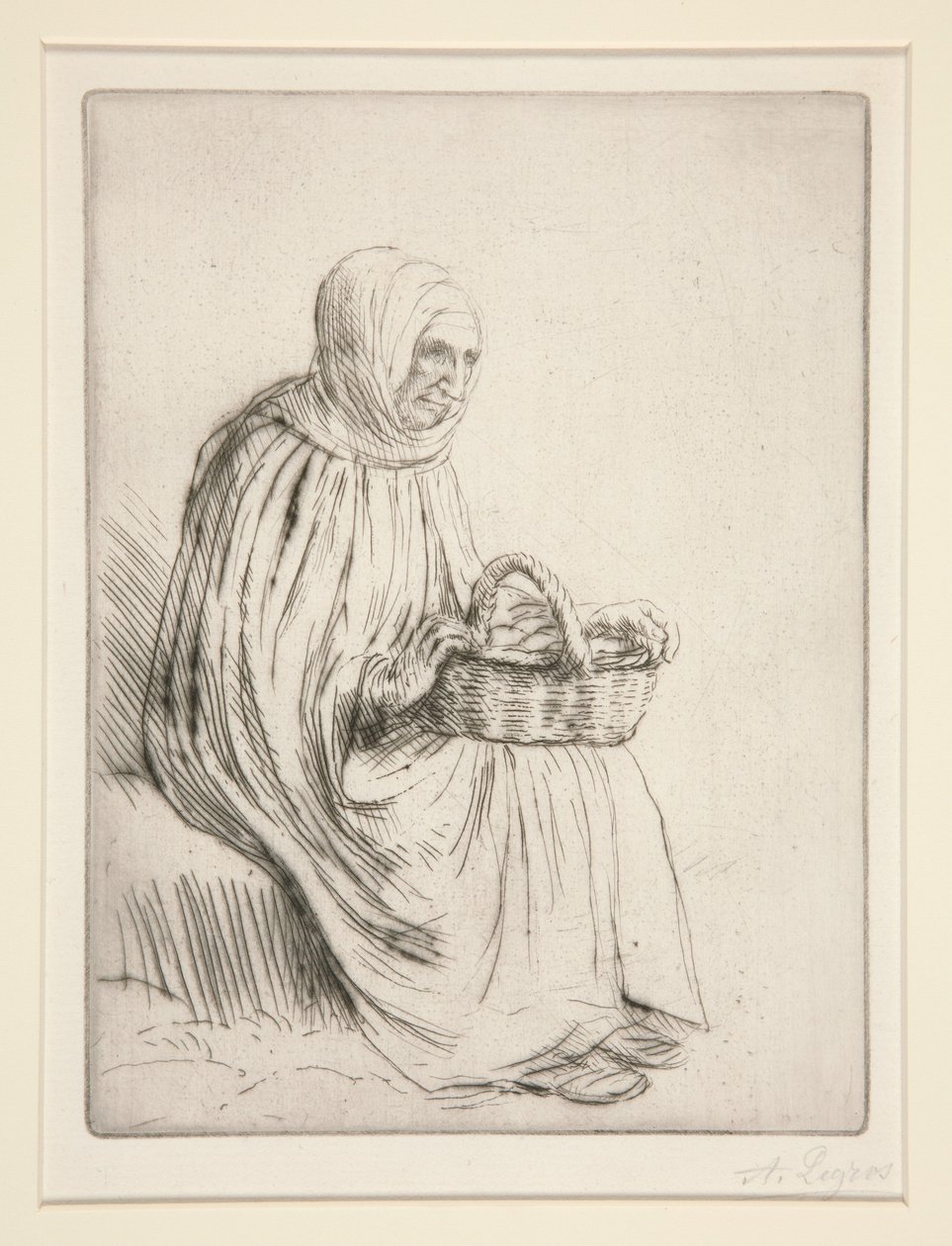 Žena na trhu od Alphonse Legros