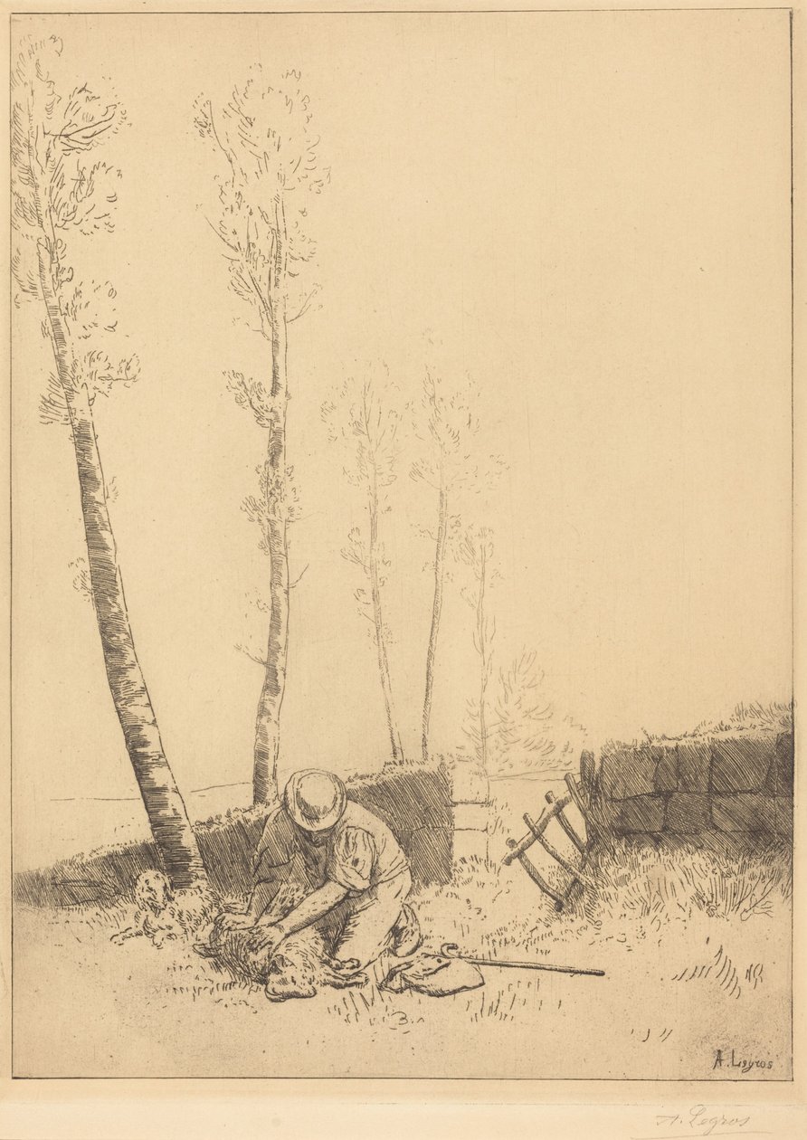 Nalezení ovce od Alphonse Legros