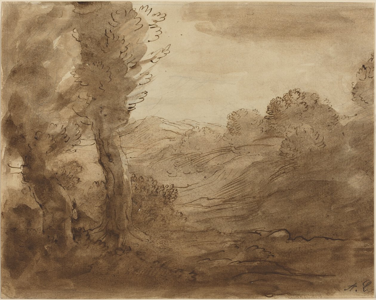 Pěšina v Burgundsku. od Alphonse Legros