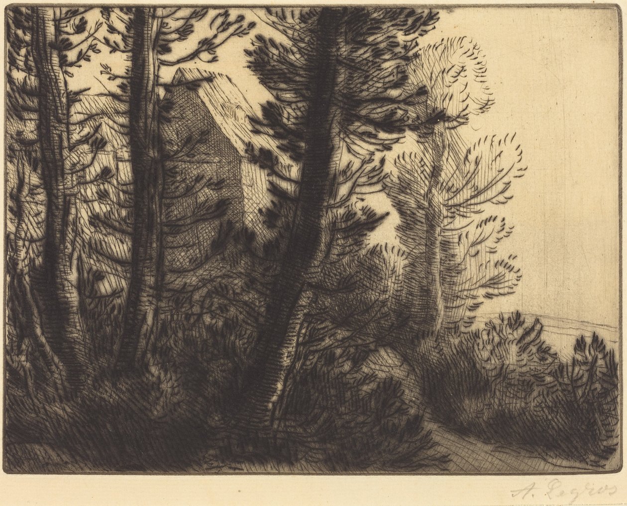 Strážnice (La maison du garde) od Alphonse Legros