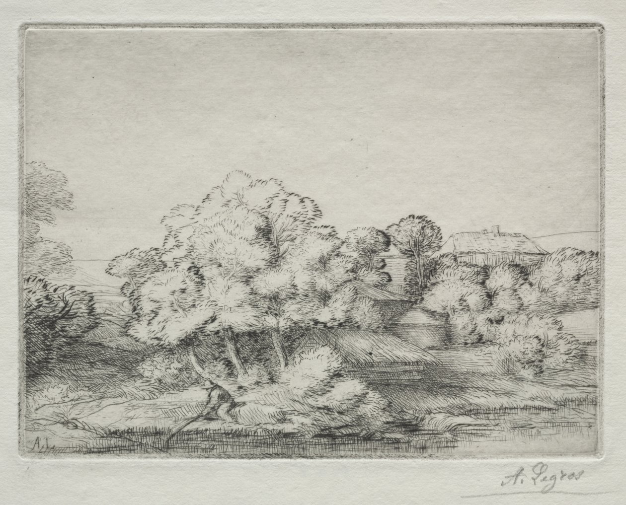 Hamlet u jezera od Alphonse Legros
