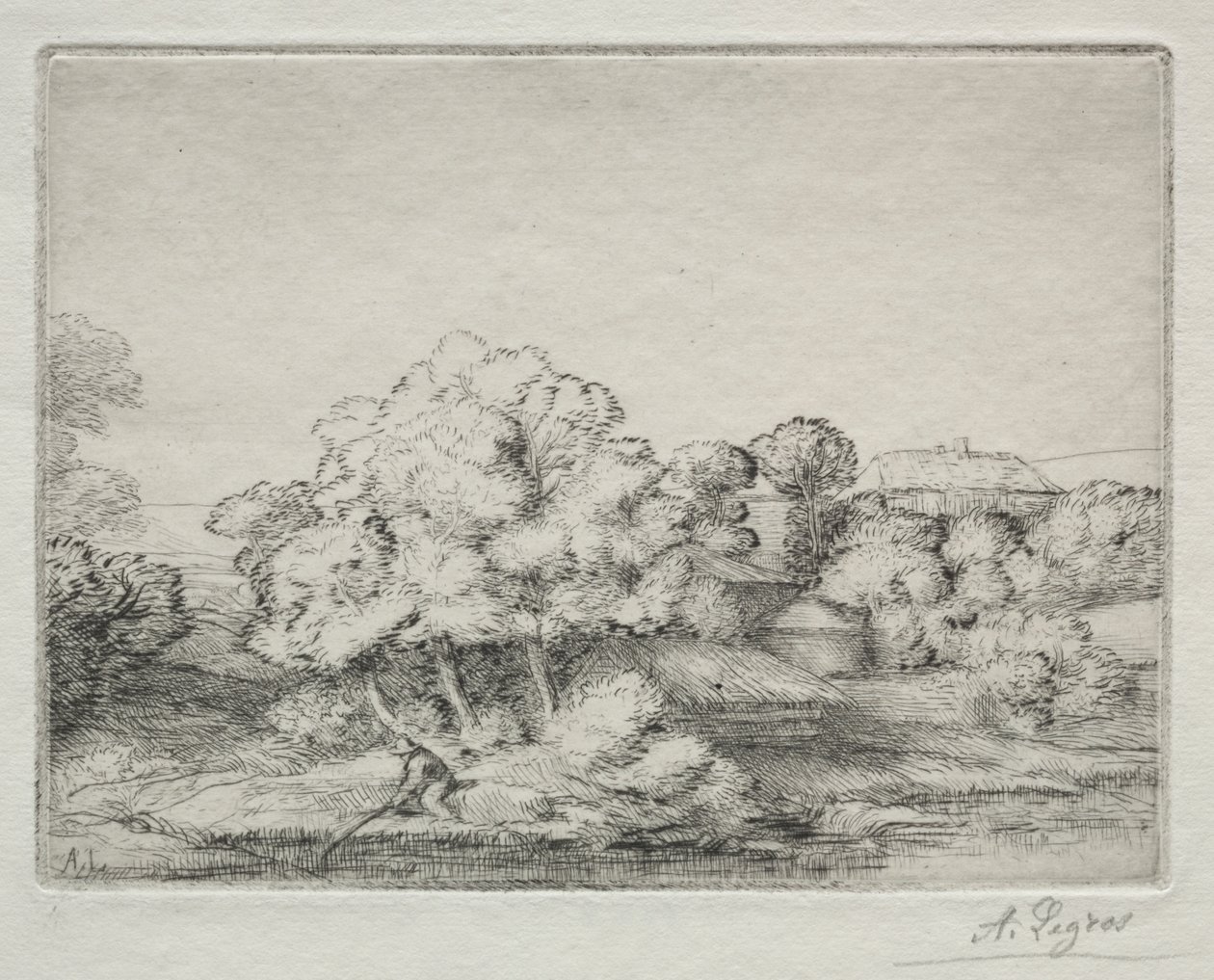 Hamlet u jezera od Alphonse Legros
