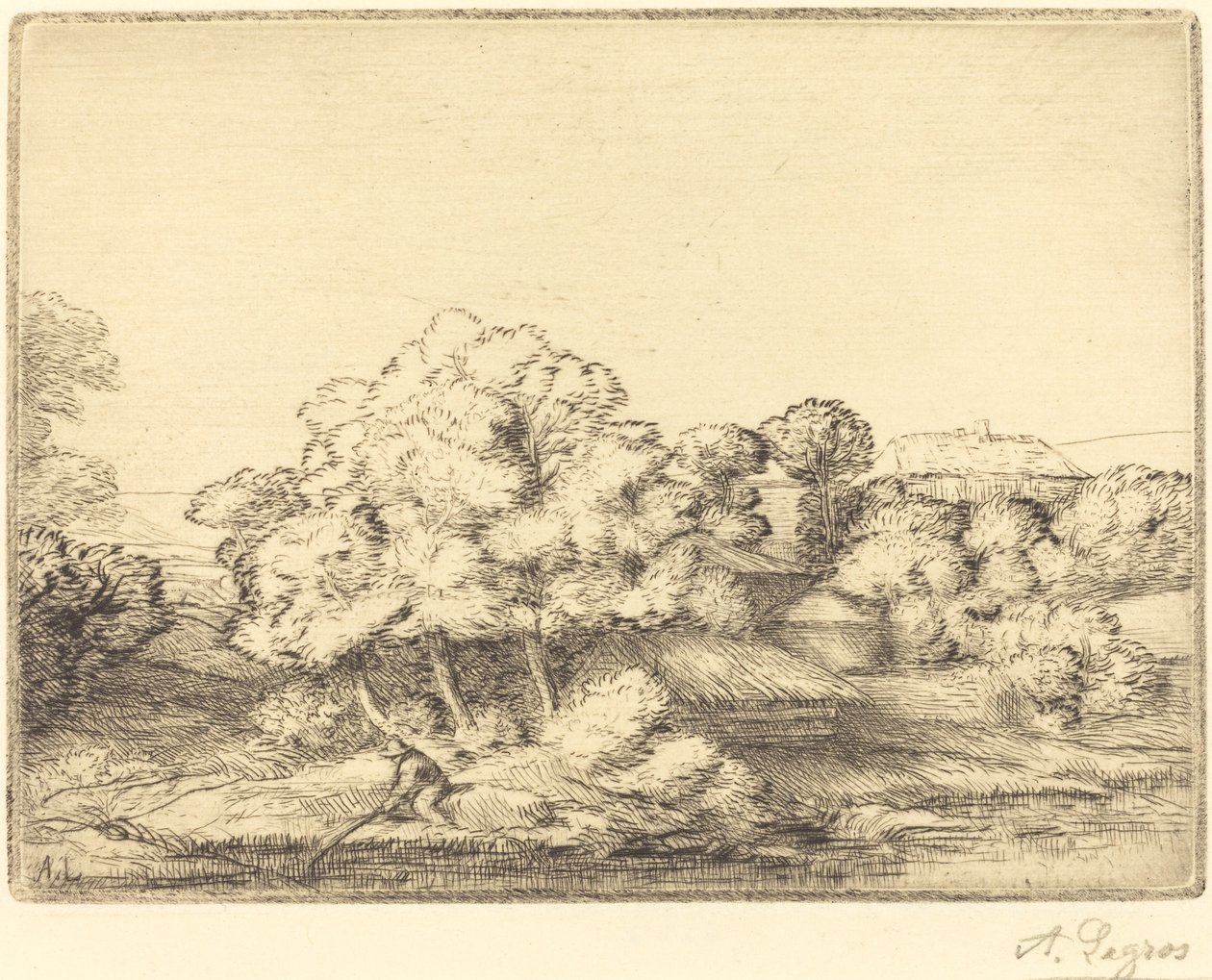 Hamlet u jezera od Alphonse Legros