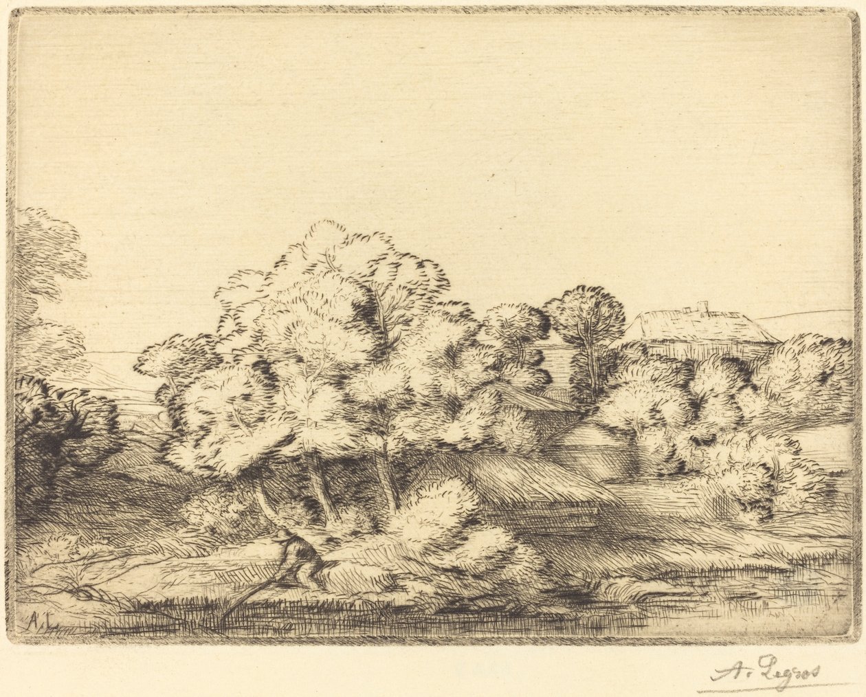 Hamlet u jezera od Alphonse Legros