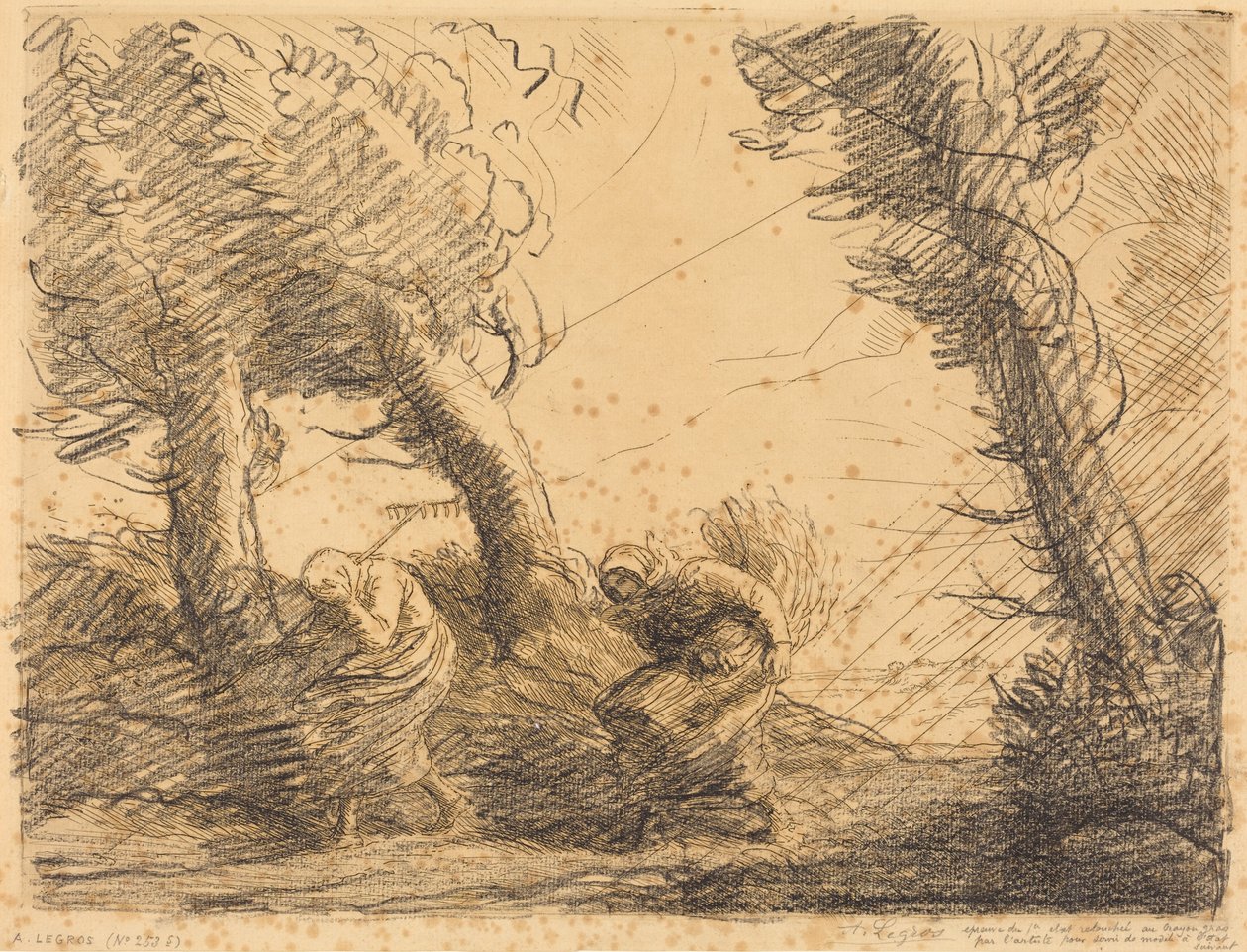 Žnečky překvapené bouří od Alphonse Legros