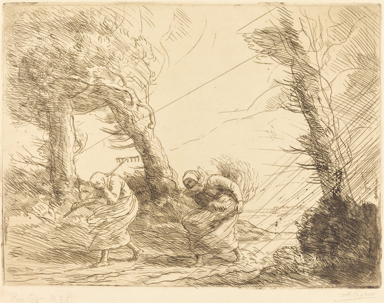 Kombajny překvapené bouří od Alphonse Legros
