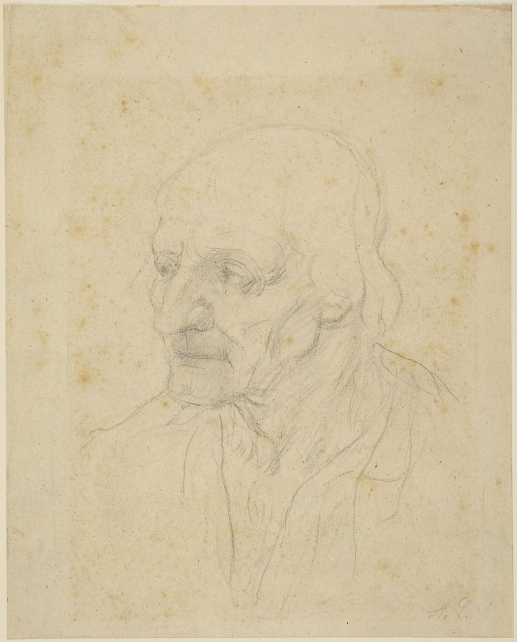 Hlava starého muže od Alphonse Legros