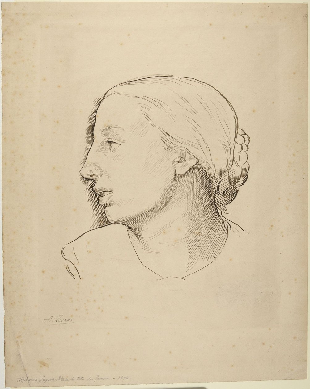Hlava ženy od Alphonse Legros
