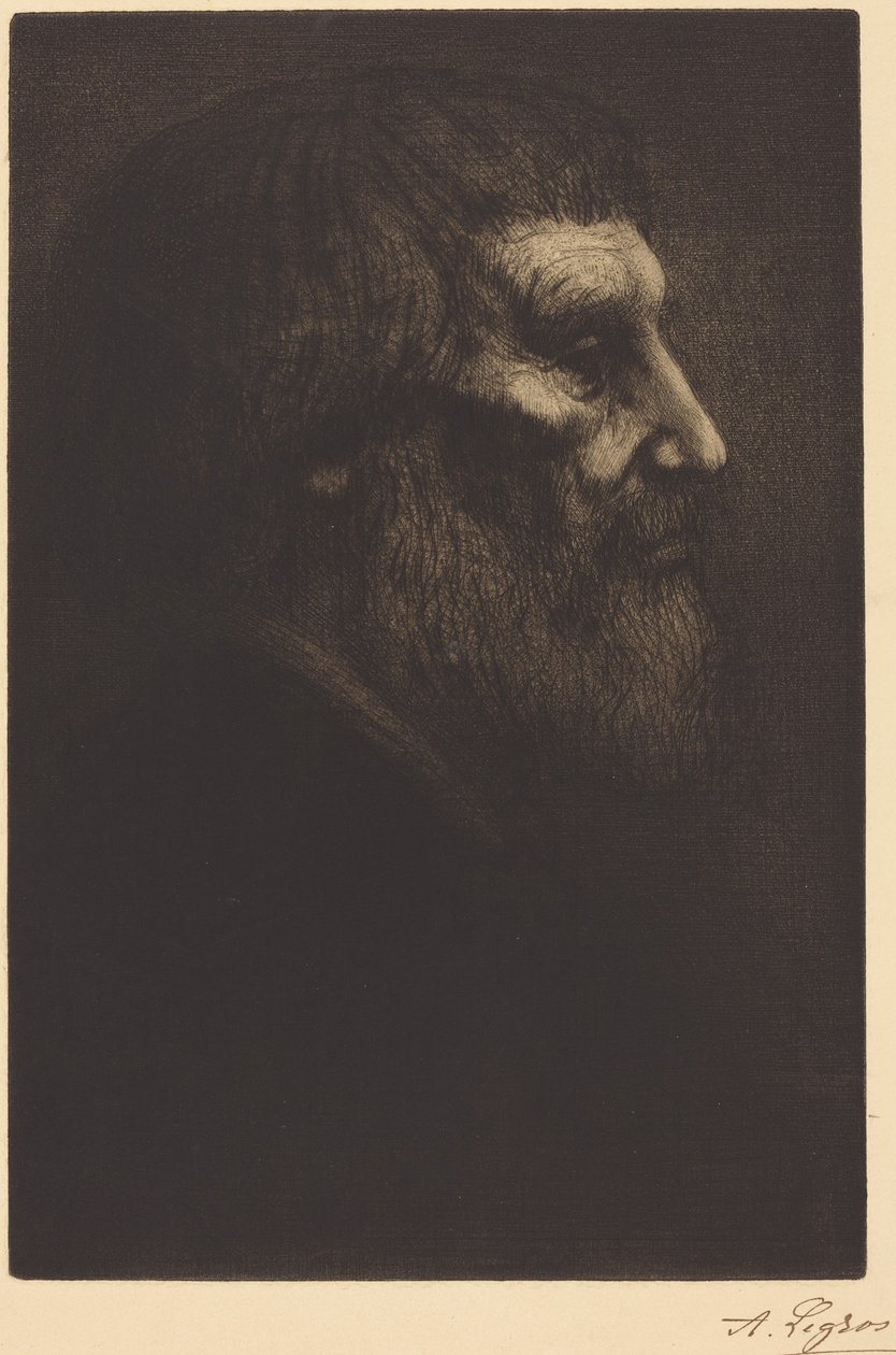 Hlava žebráka (Tête de mendiant) od Alphonse Legros