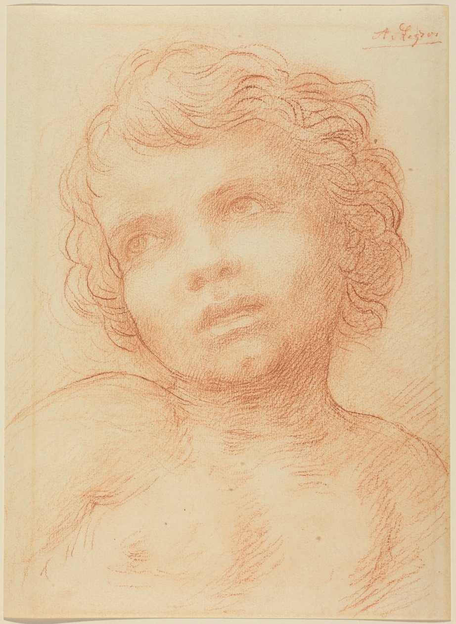Hlava dítěte od Alphonse Legros