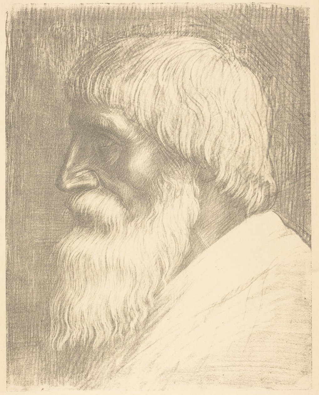 Head of a Man (Mužská hlava) od Alphonse Legros