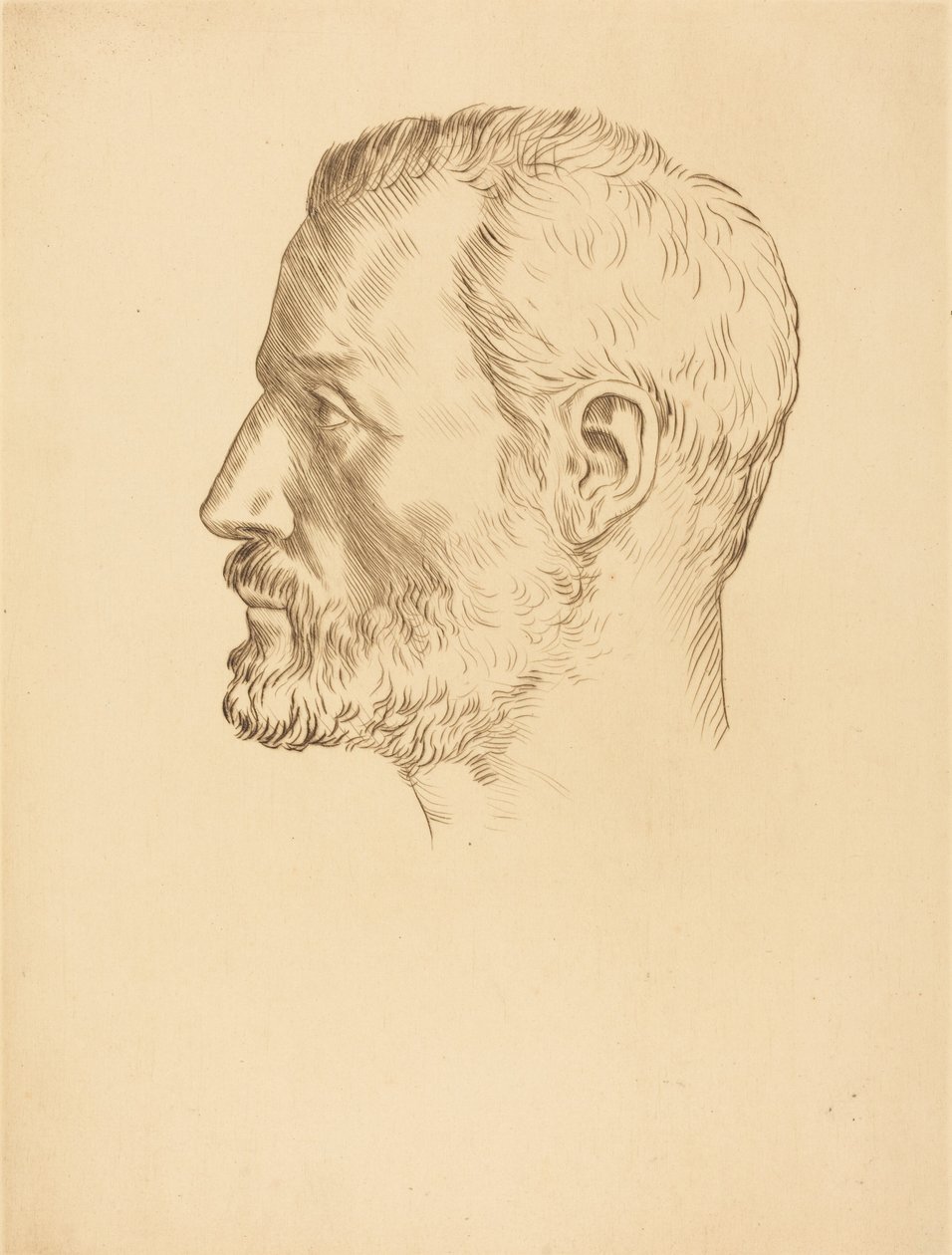 Head of a Man (Mužská hlava) od Alphonse Legros