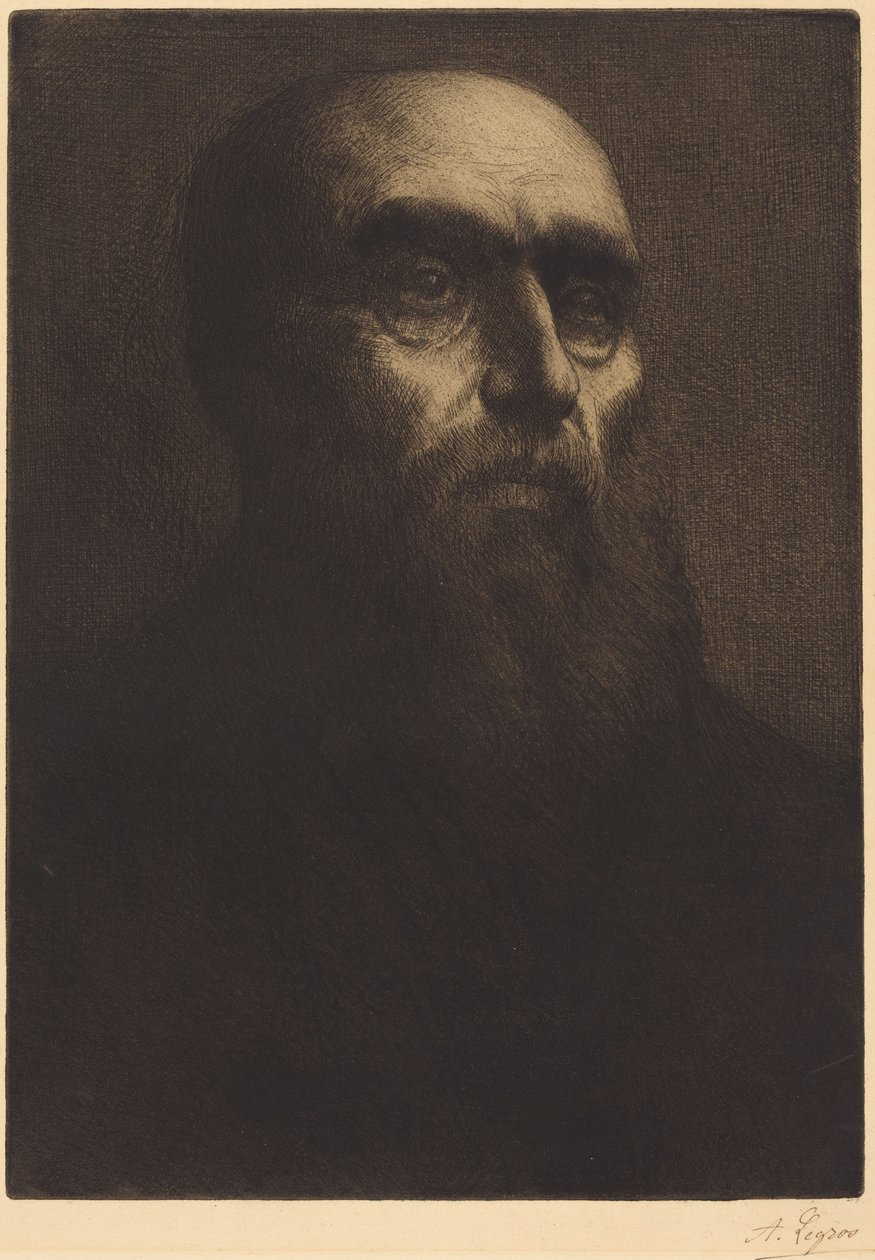 Head of a Man (Mužská hlava) od Alphonse Legros
