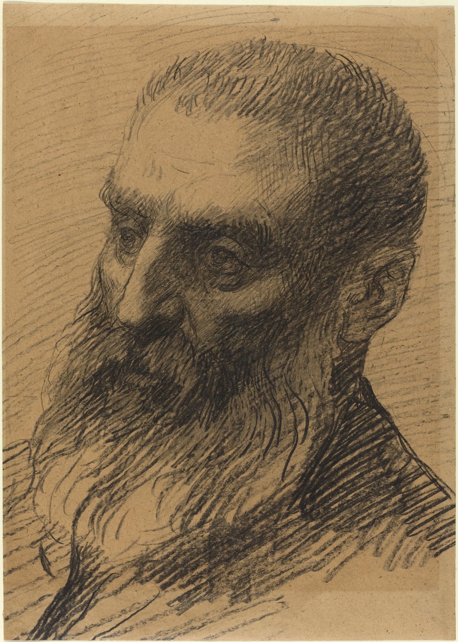 Hlava muže čelem doleva. od Alphonse Legros