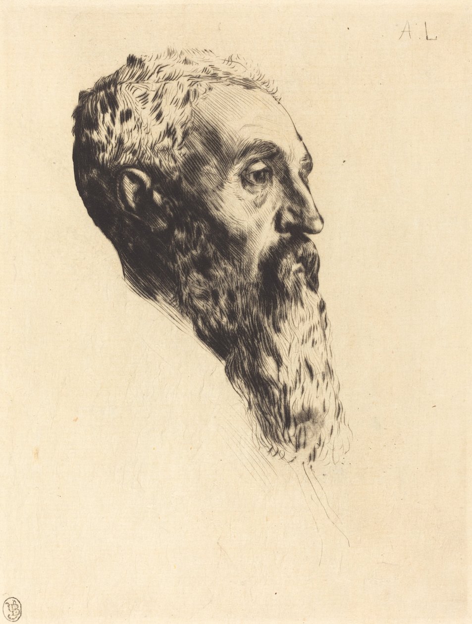 Hlava modelky od Alphonse Legros