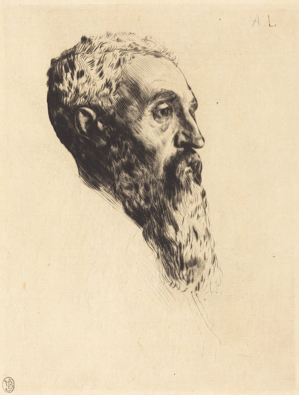 Hlava modelky od Alphonse Legros