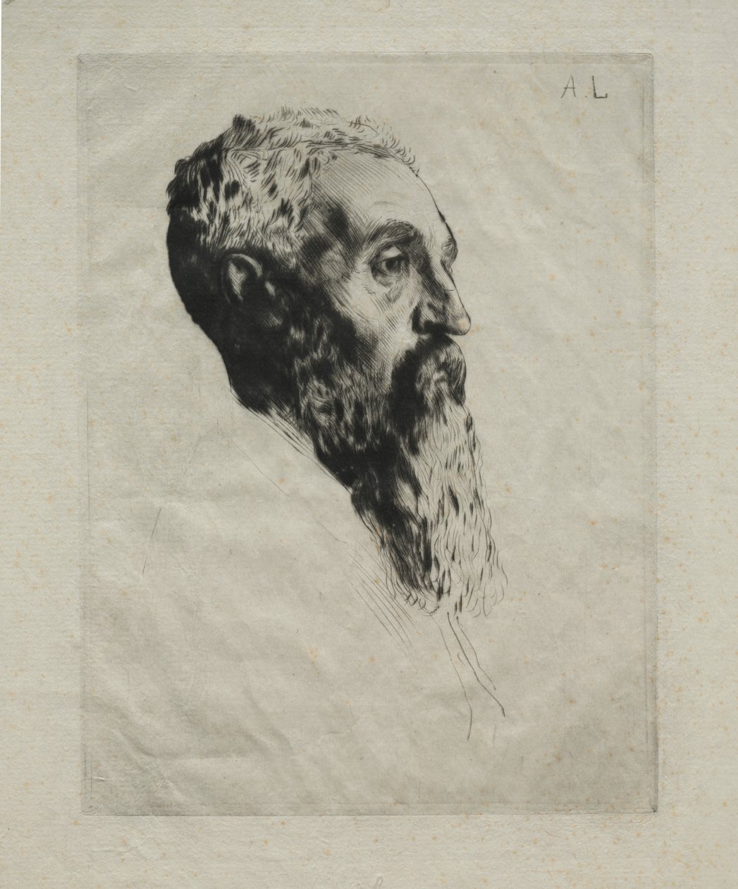 Hlava modelky od Alphonse Legros