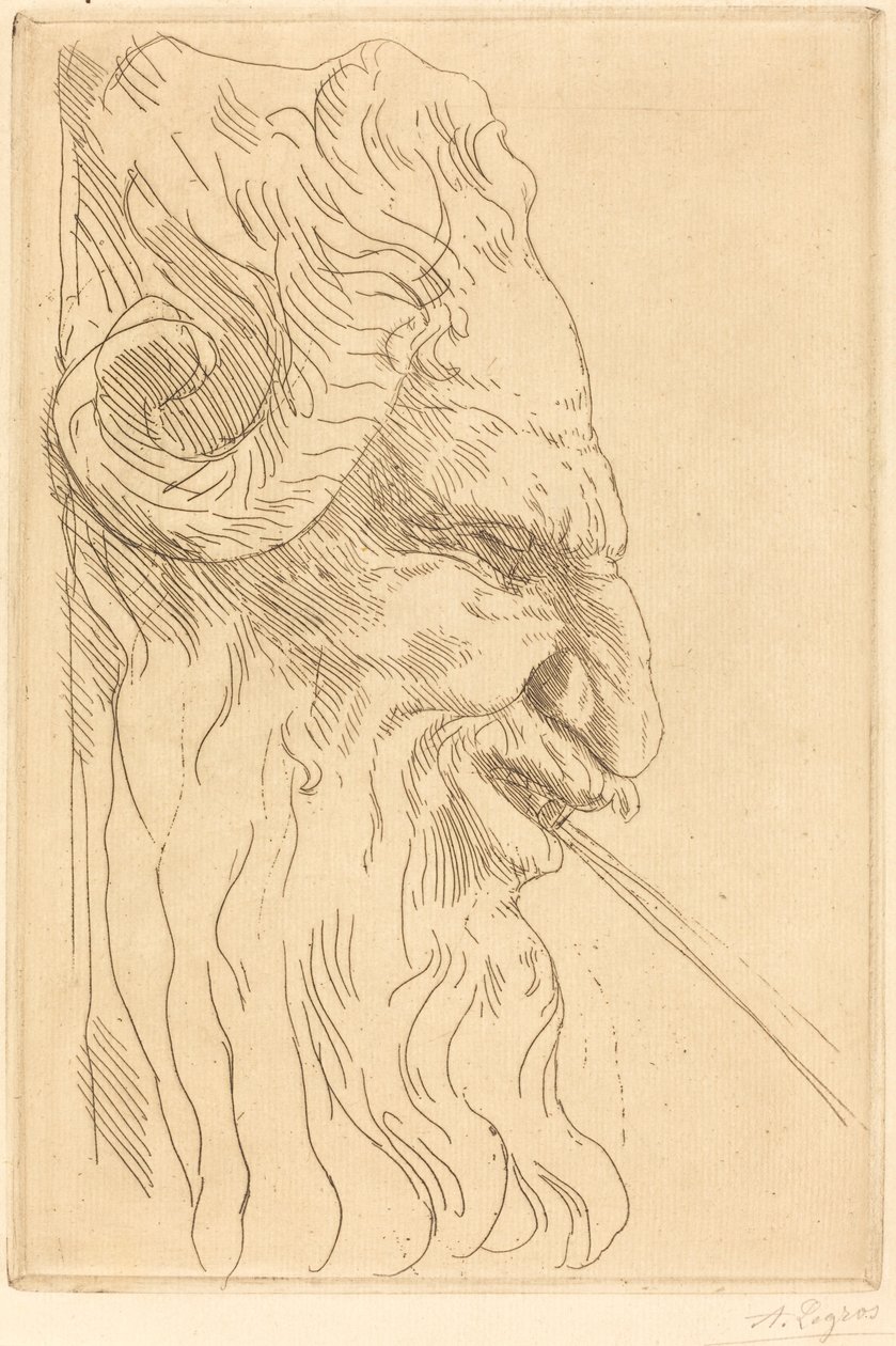 Hlava satyra (Tete de satyre) od Alphonse Legros