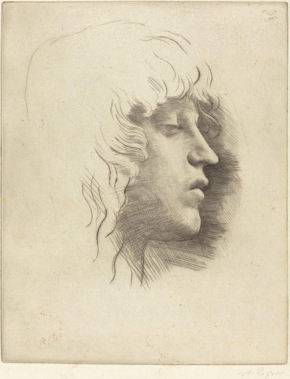 Hlava mladé dívky od Alphonse Legros