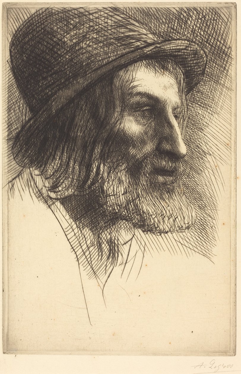 Hlava anglického dělníka (Pastýř) od Alphonse Legros