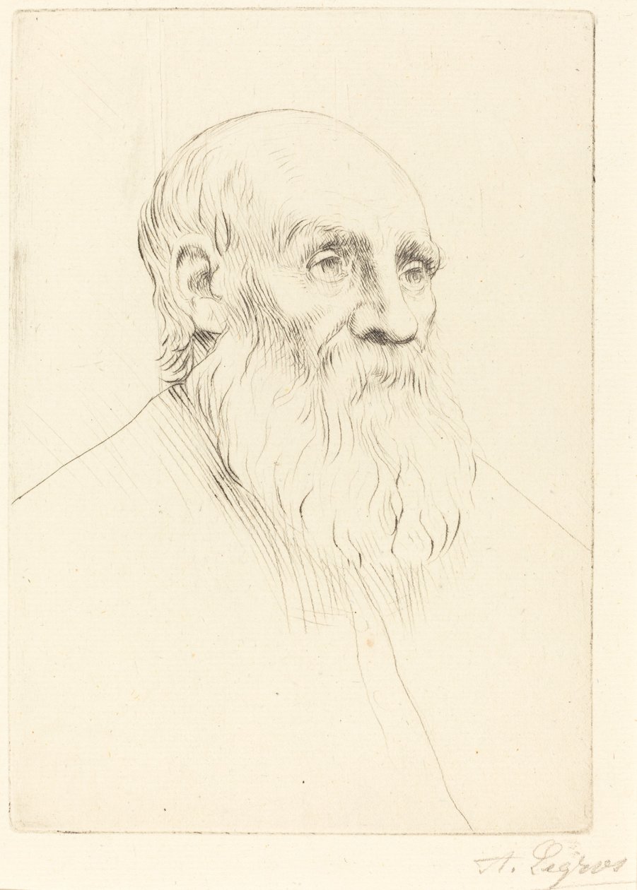 Hlava starého muže (Etude de tete) od Alphonse Legros