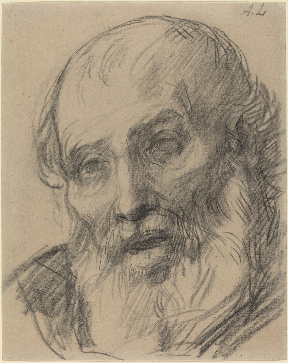 Hlava starého muže. od Alphonse Legros