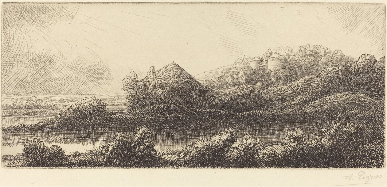 Chata v bažině Chata v bažinách. od Alphonse Legros