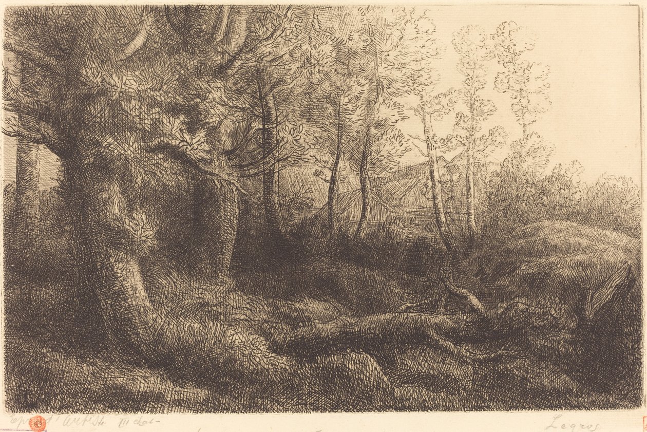 V lese (Lisiere de foret) od Alphonse Legros