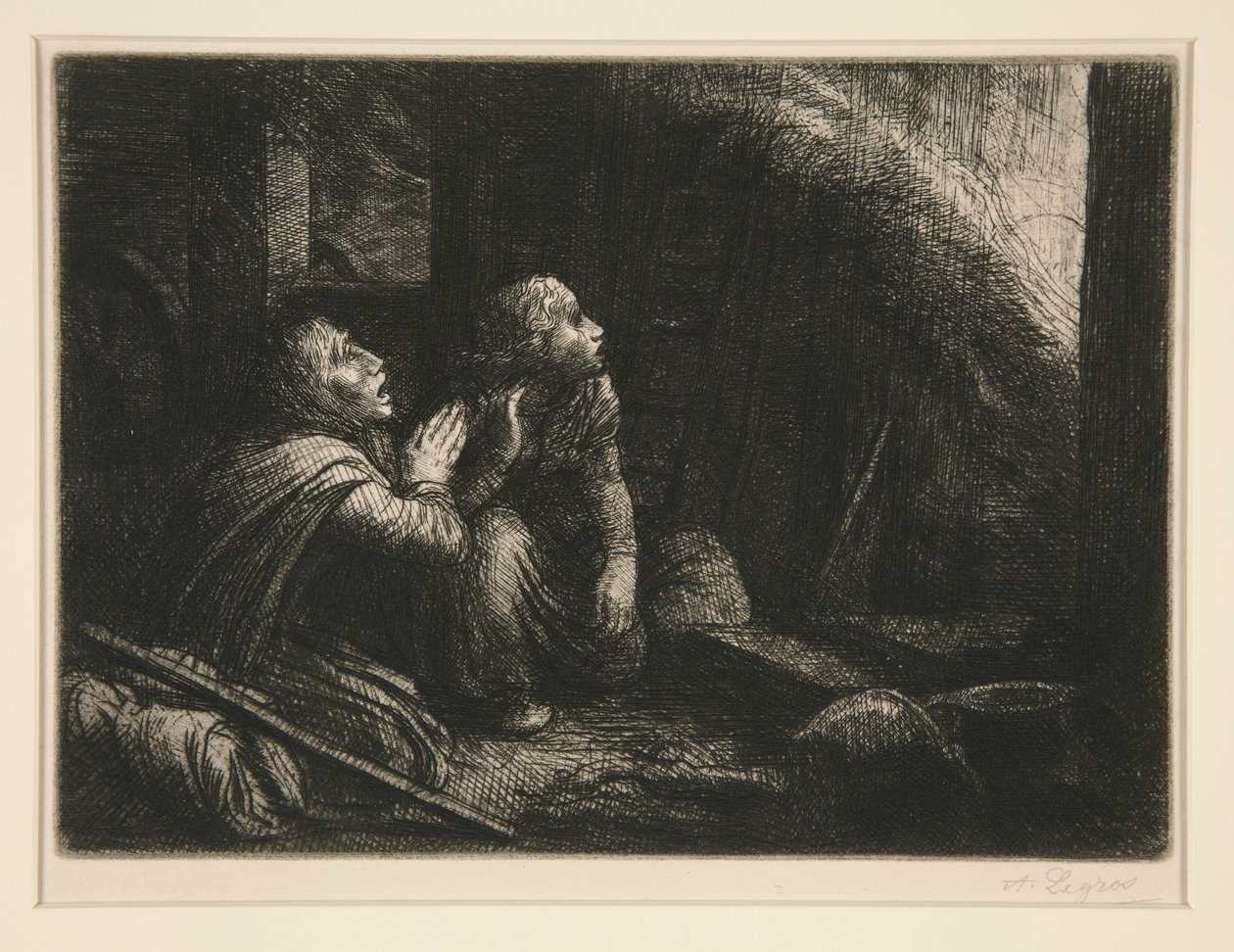 Požár (The Fire) od Alphonse Legros