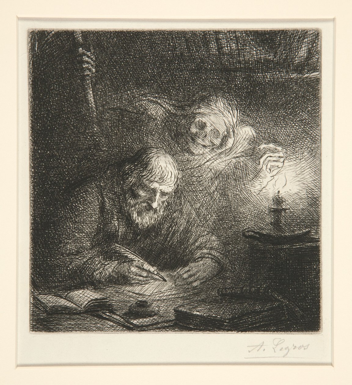 Smrt a filozof (Death and the Philosopher) od Alphonse Legros