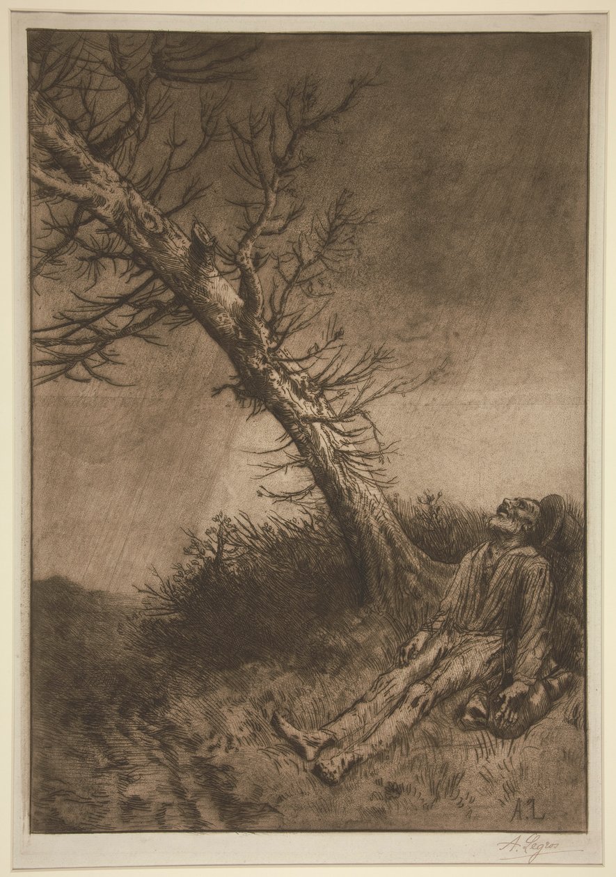 La mort du vagabond (Smrt tuláka) od Alphonse Legros