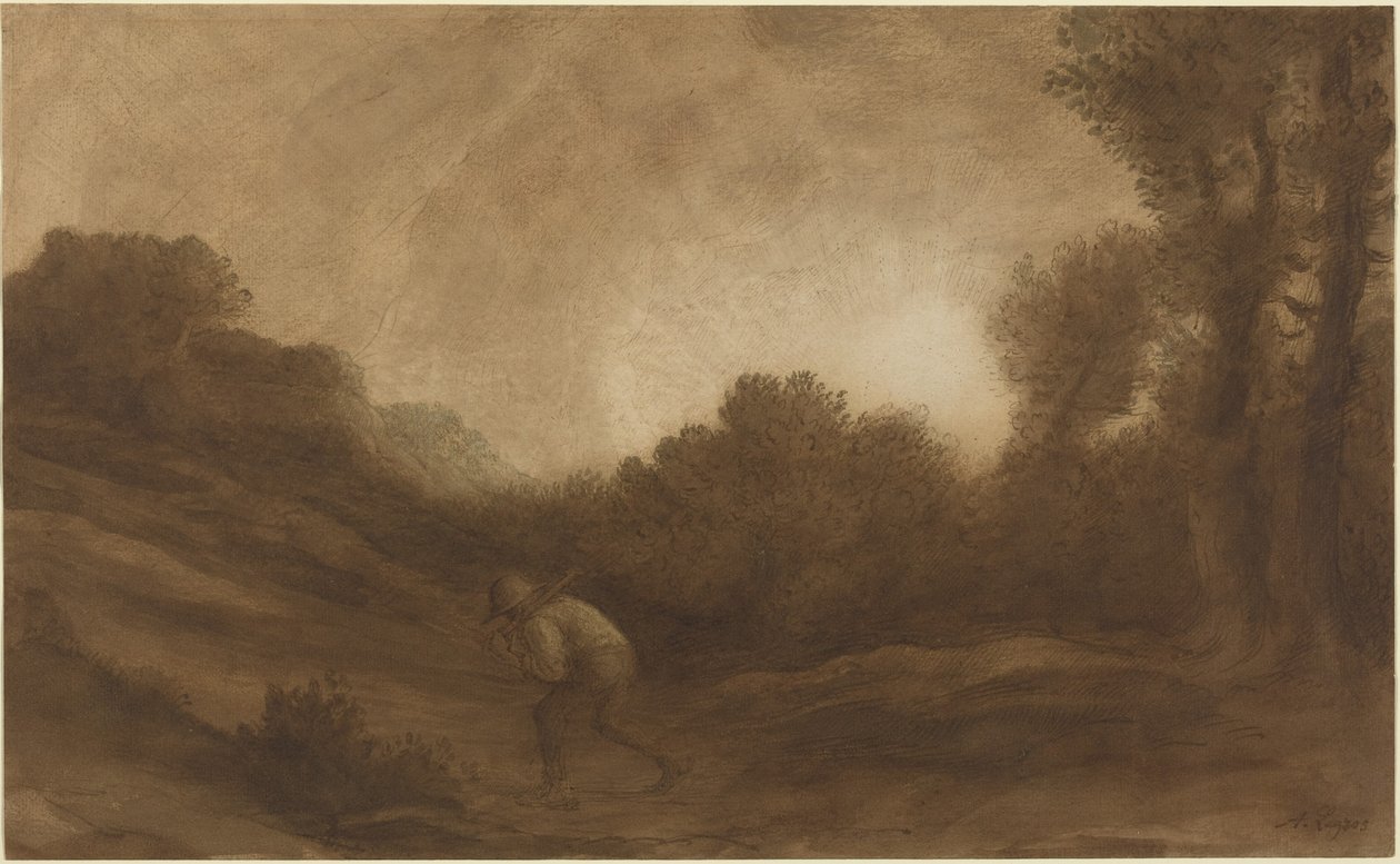 Krajina, večer od Alphonse Legros