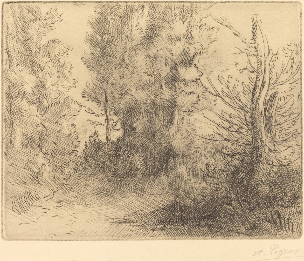 Krajina: Blízko Chailleux od Alphonse Legros