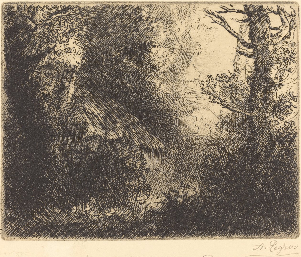 Krajina: Blízko Chailleux Krajina: Blízko Chailleux. od Alphonse Legros