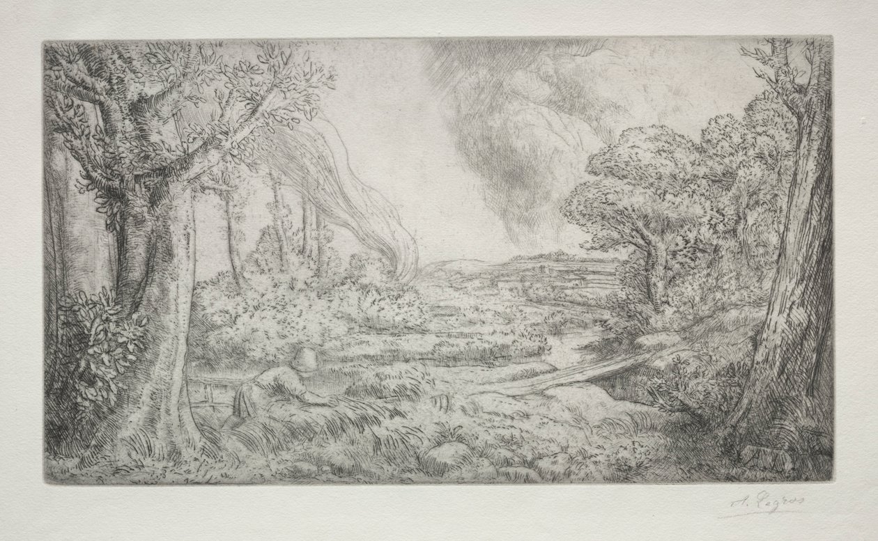 Krajina Paysage. od Alphonse Legros