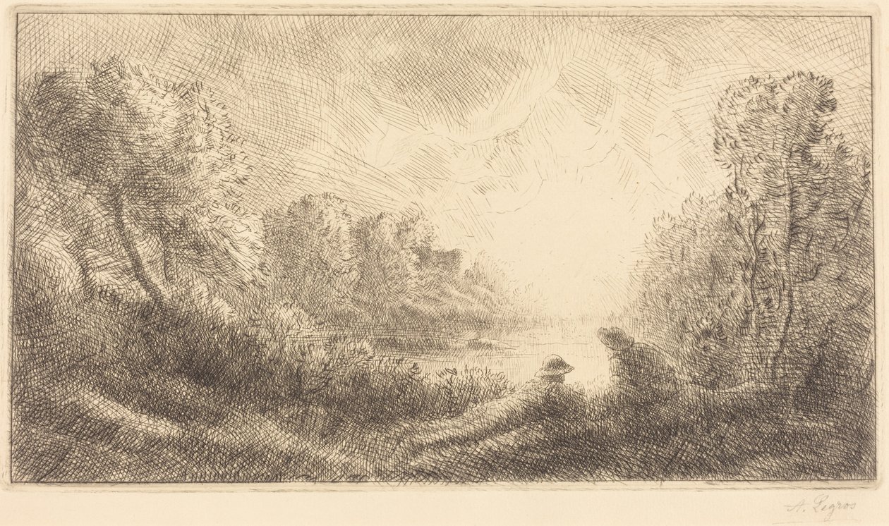 Krajina: Východ slunce od Alphonse Legros