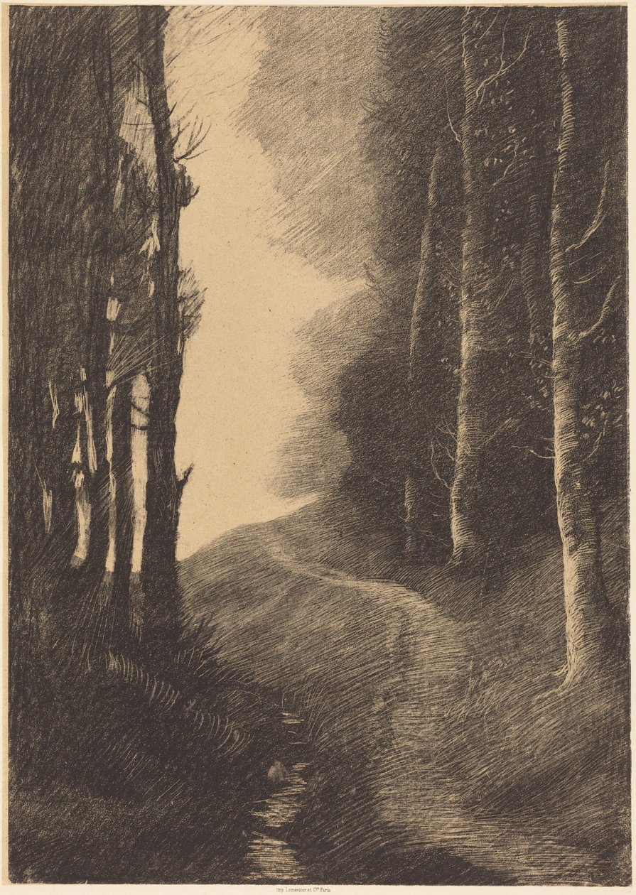 Krajina s břízami od Alphonse Legros