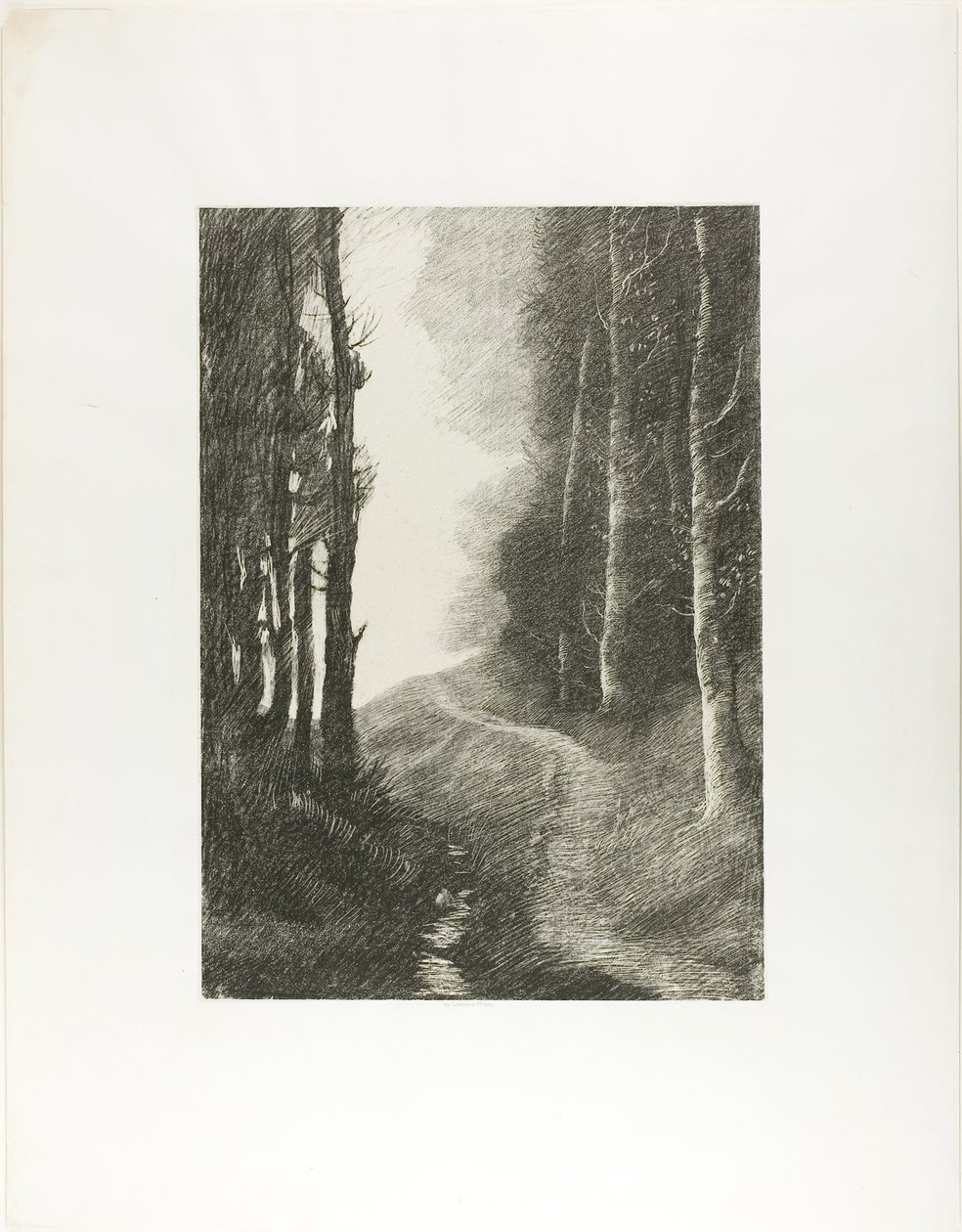 Krajina s břízami od Alphonse Legros
