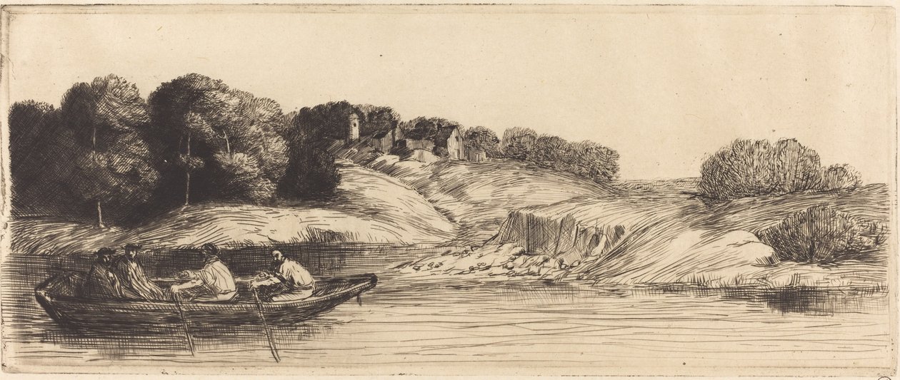 Krajina s lodí, 1. deska od Alphonse Legros
