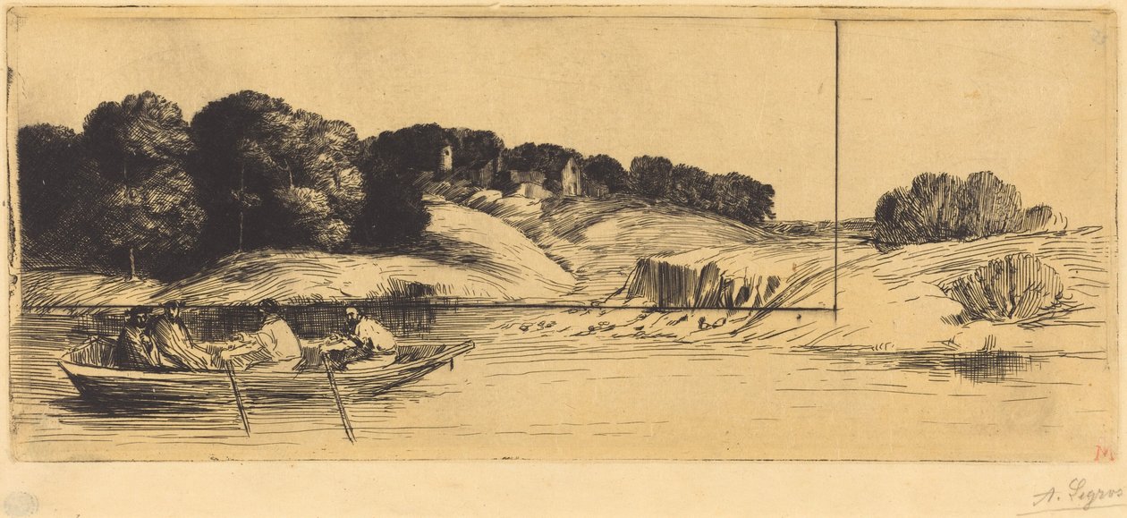 Krajina s lodí, 1. deska  (Krajina s lodí) od Alphonse Legros