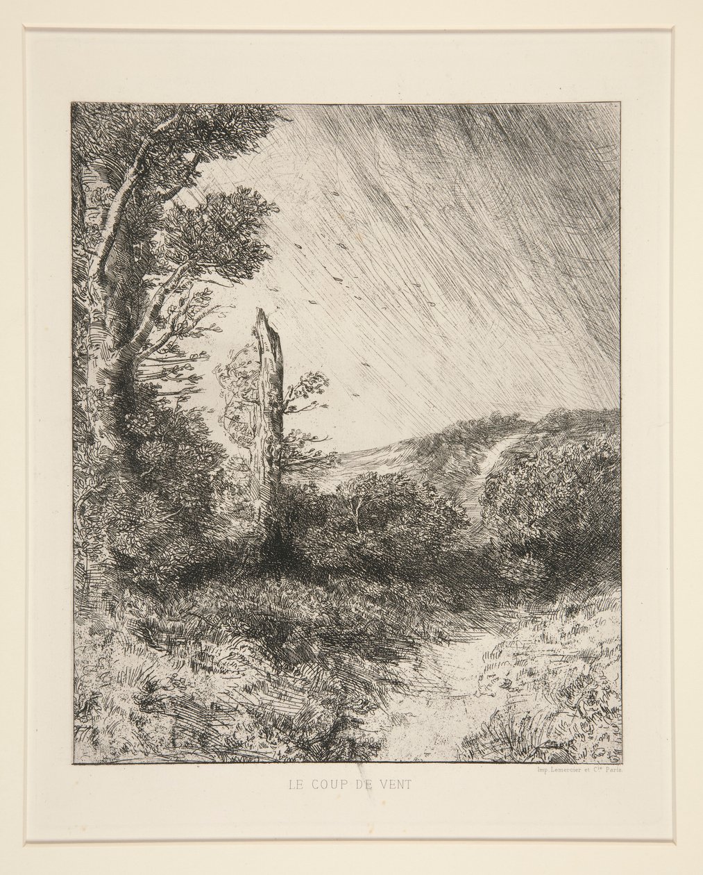 Le Coup de Vent (Poryv větru) od Alphonse Legros