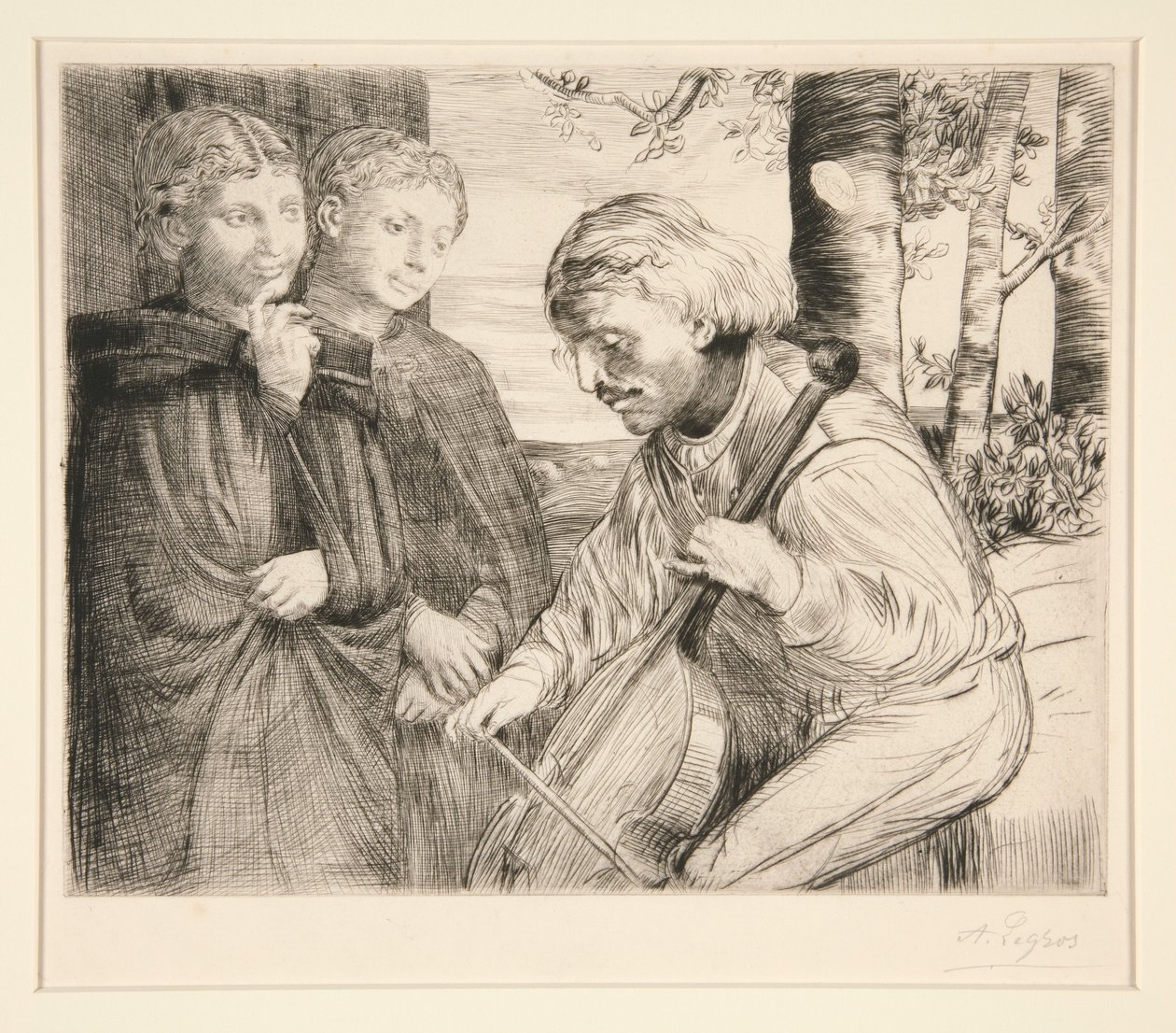 Hráč na violu (The Viol Player) od Alphonse Legros