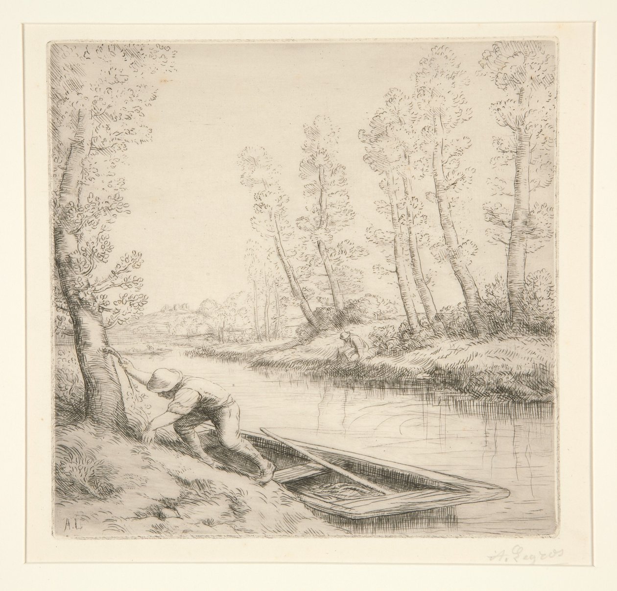 Ráno na řece od Alphonse Legros