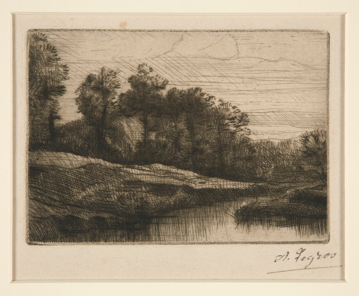 Večerní západ slunce od Alphonse Legros