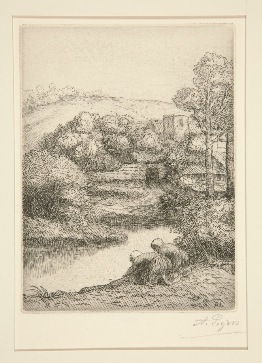 Washhouse, nebo Washerwomen od Alphonse Legros
